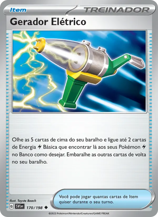 Carta Gerador Elétrico, número 170/198 da coleção Escarlate e Violeta
