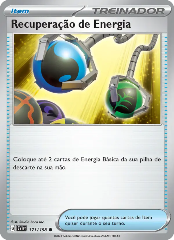 Carta Recuperação de Energia, número 171/198 da coleção Escarlate e Violeta