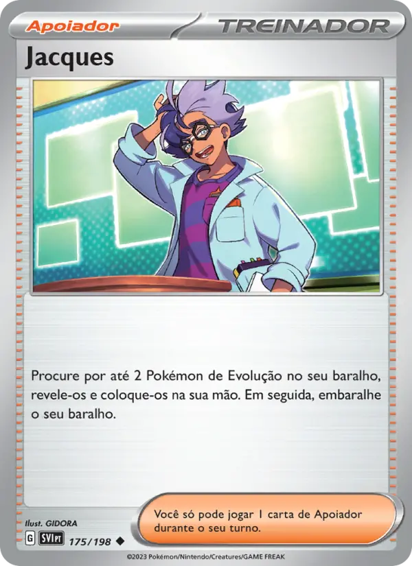 Carta Jacques, número 175/198 da coleção Escarlate e Violeta