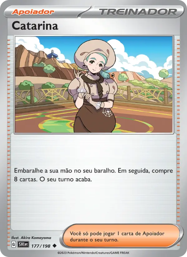 Carta Catarina, número 177/198 da coleção Escarlate e Violeta