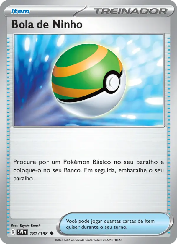 Carta Bola de Ninho, número 181/198 da coleção Escarlate e Violeta