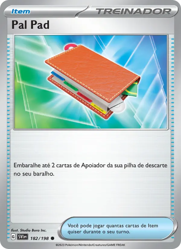 Carta Pal Pad, número 182/198 da coleção Escarlate e Violeta