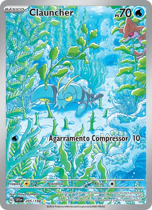 Carta Clauncher, número 205/198 da coleção Escarlate e Violeta