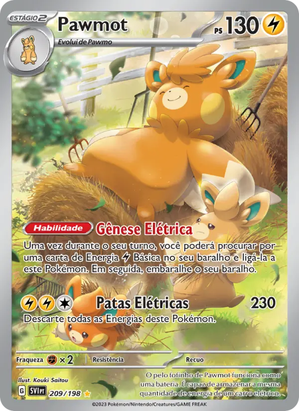 Carta Pawmot, número 209/198 da coleção Escarlate e Violeta