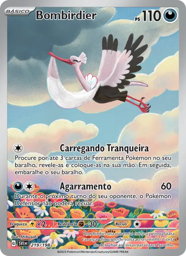 Carta Bombirdier, número 219/198 da coleção Escarlate e Violeta
