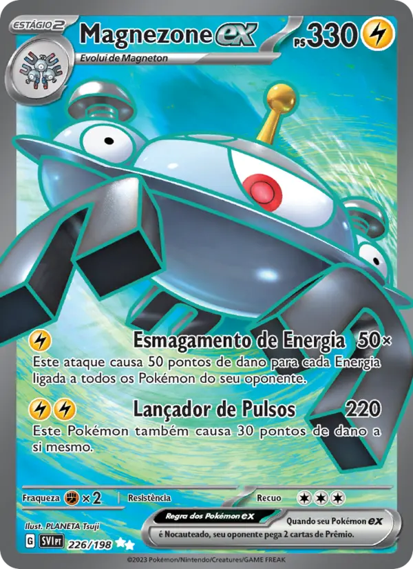 Carta Magnezone ex, número 226/198 da coleção Escarlate e Violeta