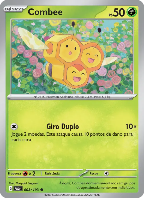 Carta Combee, número 008/193 da coleção Evoluções em Paldea