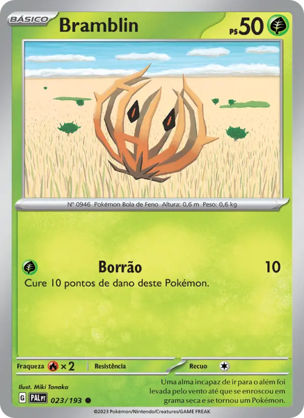 Carta Bramblin, número 023/193 da coleção Evoluções em Paldea
