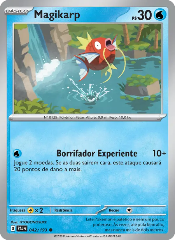 Carta Magikarp, número 042/193 da coleção Evoluções em Paldea