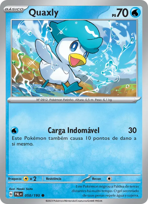 Carta Quaxly, número 050/193 da coleção Evoluções em Paldea
