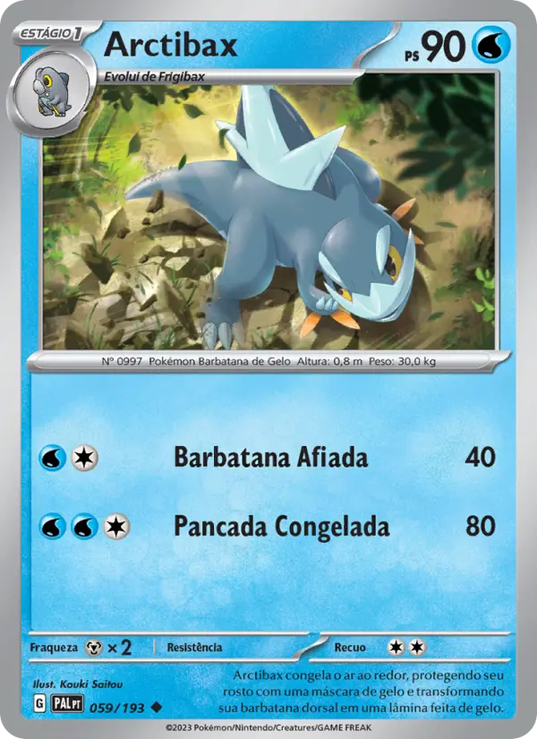Carta Arctibax, número 059/193 da coleção Evoluções em Paldea