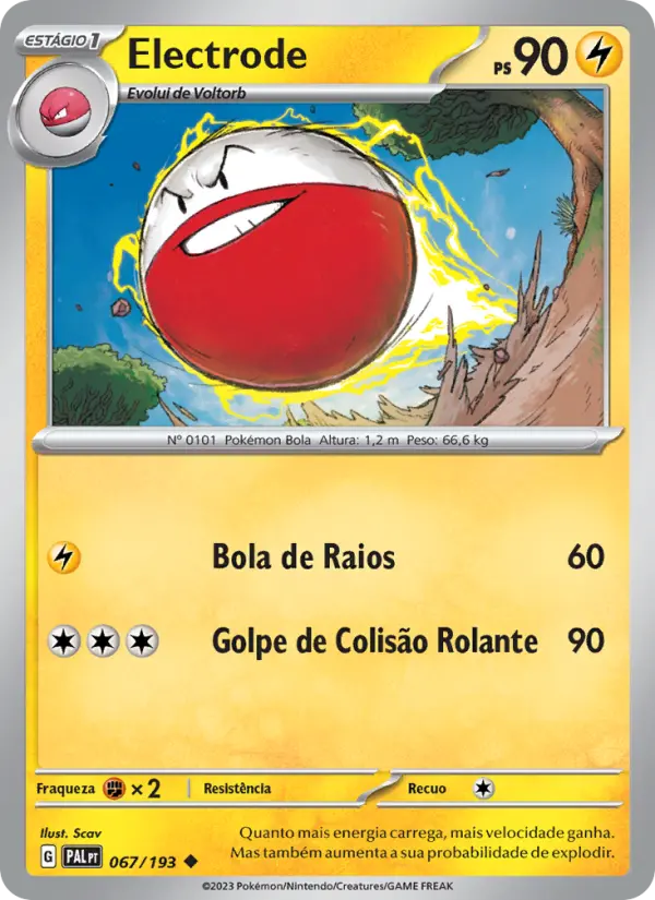 Carta Electrode, número 067/193 da coleção Evoluções em Paldea