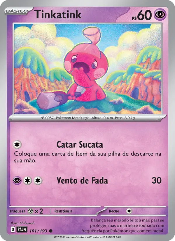 Carta Tinkatink, número 101/193 da coleção Evoluções em Paldea
