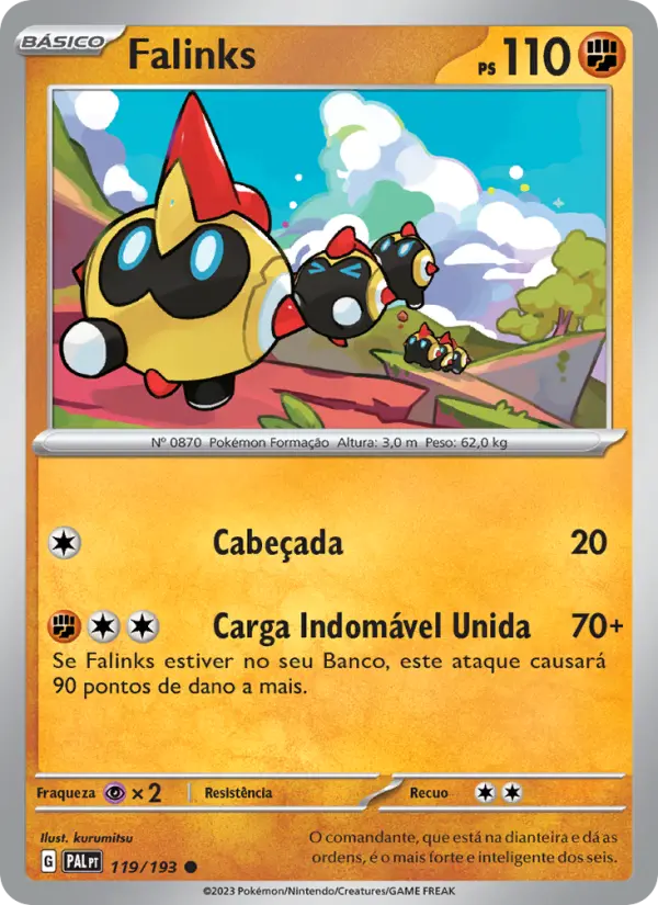 Carta Falinks, número 119/193 da coleção Evoluções em Paldea