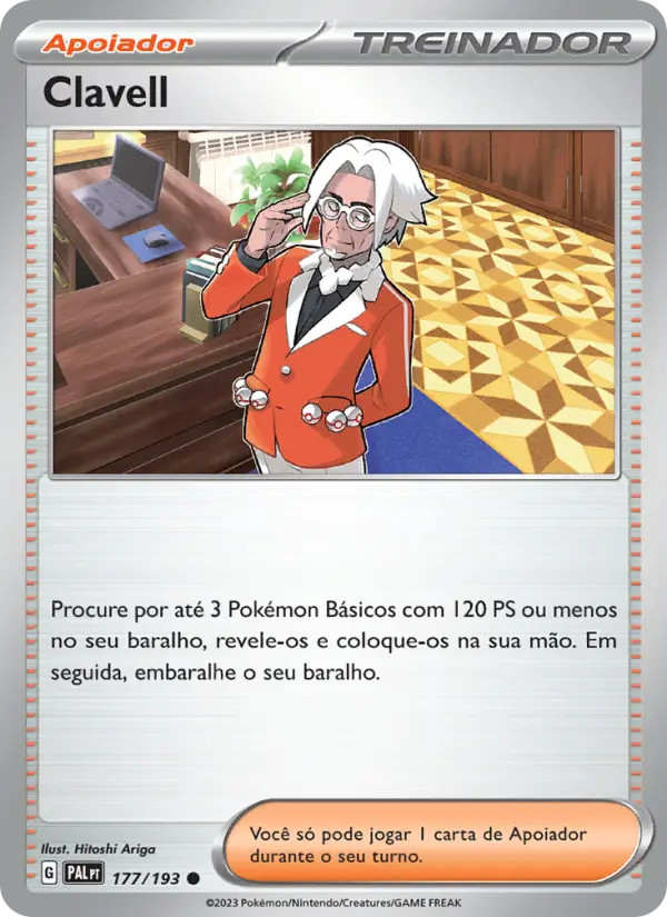 Carta Clavell, número 177/193 da coleção Evoluções em Paldea