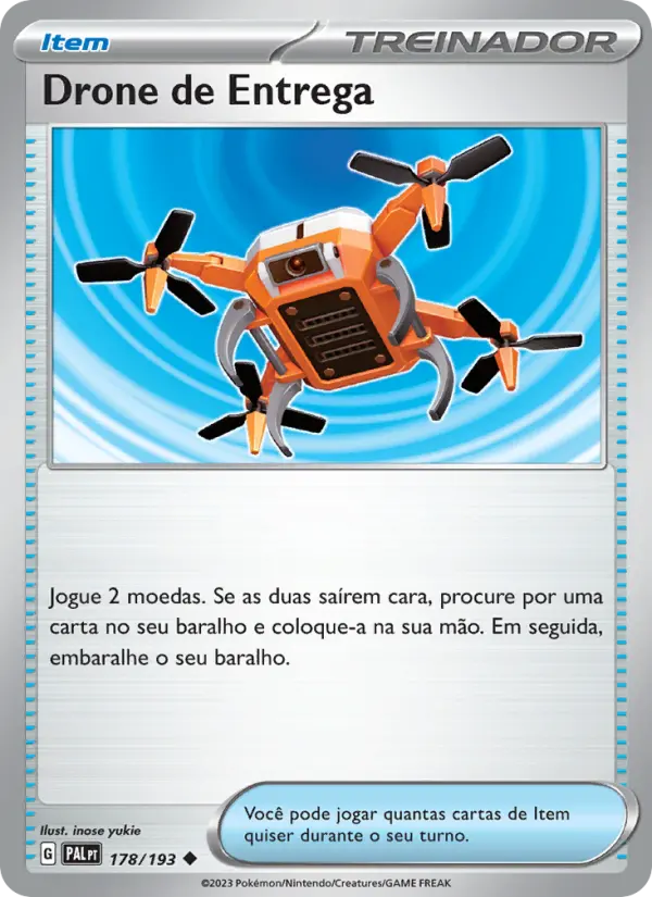 Carta Drone de Entrega, número 178/193 da coleção Evoluções em Paldea