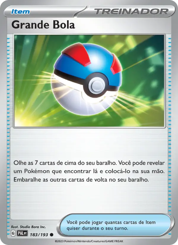 Carta Grande Bola, número 183/193 da coleção Evoluções em Paldea