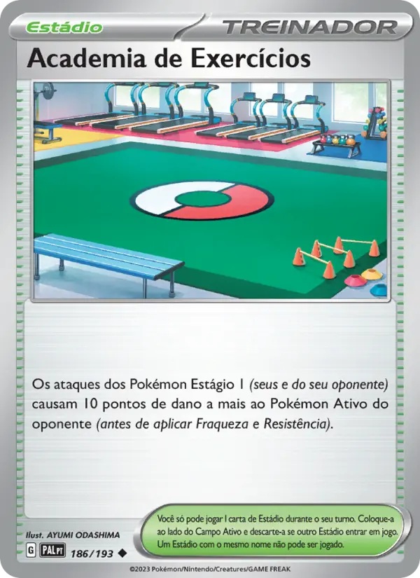 Carta Academia de Exercícios, número 186/193 da coleção Evoluções em Paldea