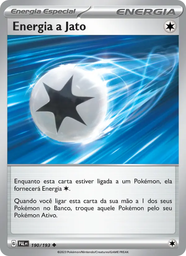 Carta Energia a Jato, número 190/193 da coleção Evoluções em Paldea