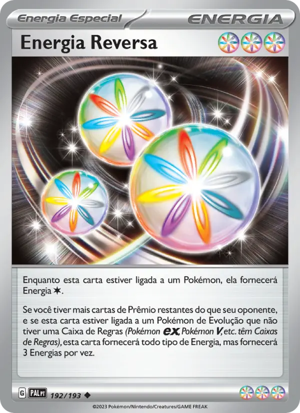 Carta Energia Reversa, número 192/193 da coleção Evoluções em Paldea