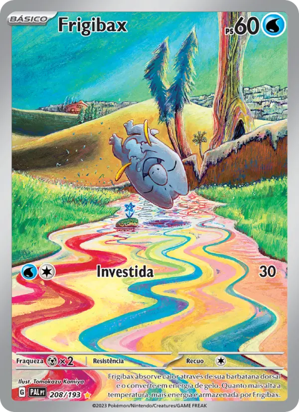 Carta Frigibax, número 208/193 da coleção Evoluções em Paldea