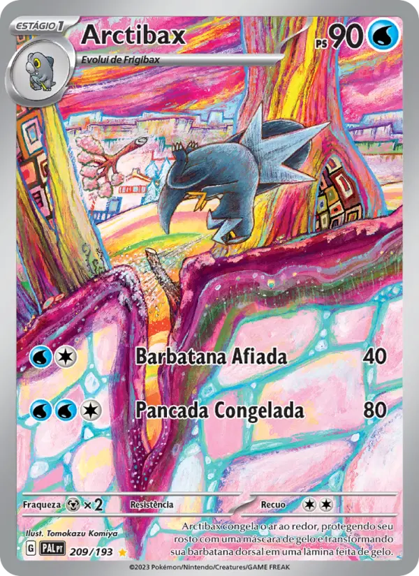 Carta Arctibax, número 209/193 da coleção Evoluções em Paldea