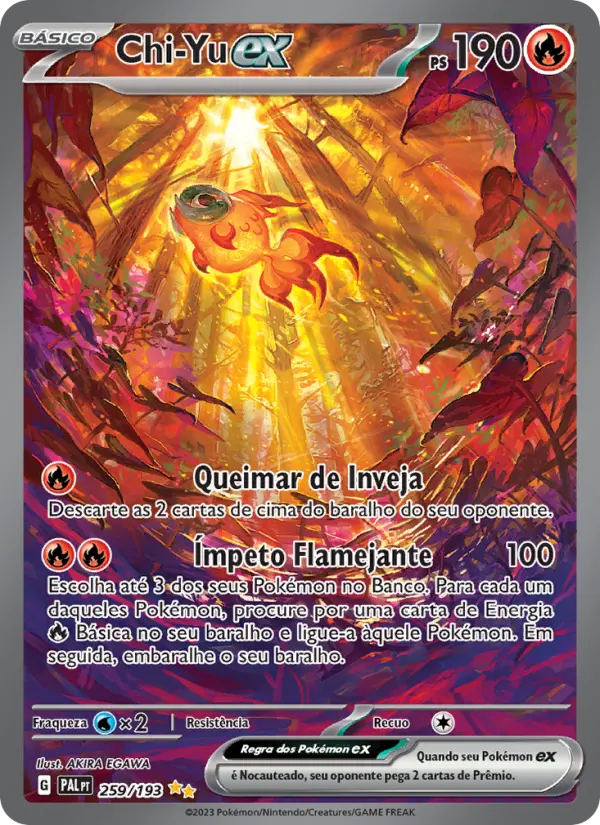 Carta Chi-Yu ex, número 259/193 da coleção Evoluções em Paldea