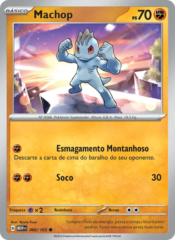 Carta Machop, número 066/165 da coleção 151