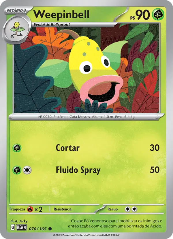 Carta Weepinbell, número 070/165 da coleção 151