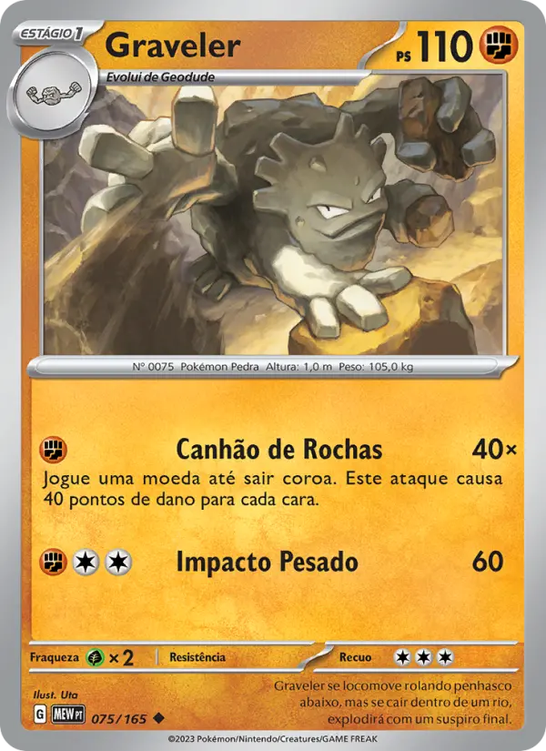 Carta Graveler, número 075/165 da coleção 151