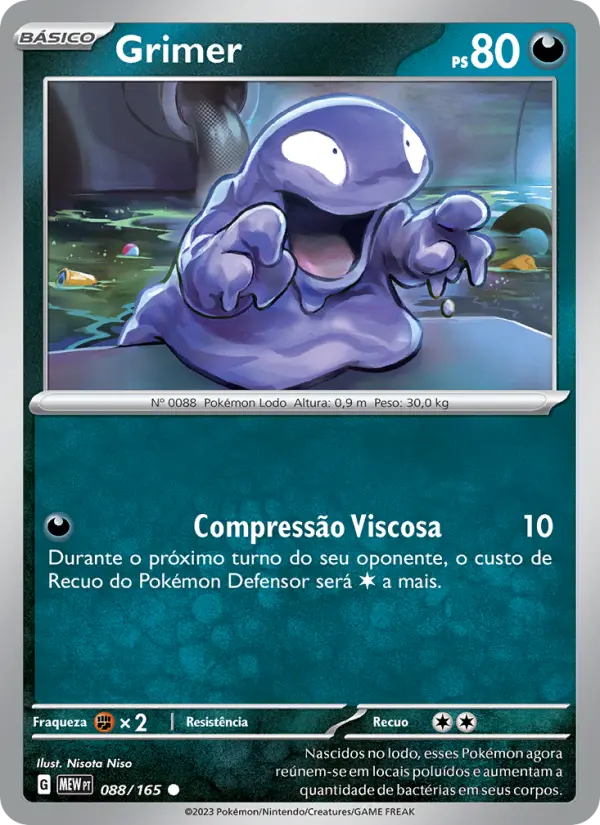 Carta Grimer, número 088/165 da coleção 151