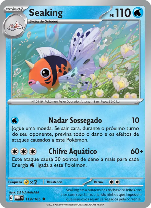 Carta Seaking, número 119/165 da coleção 151