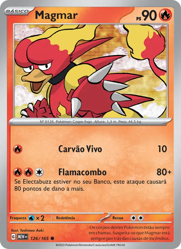 Carta Magmar, número 126/165 da coleção 151