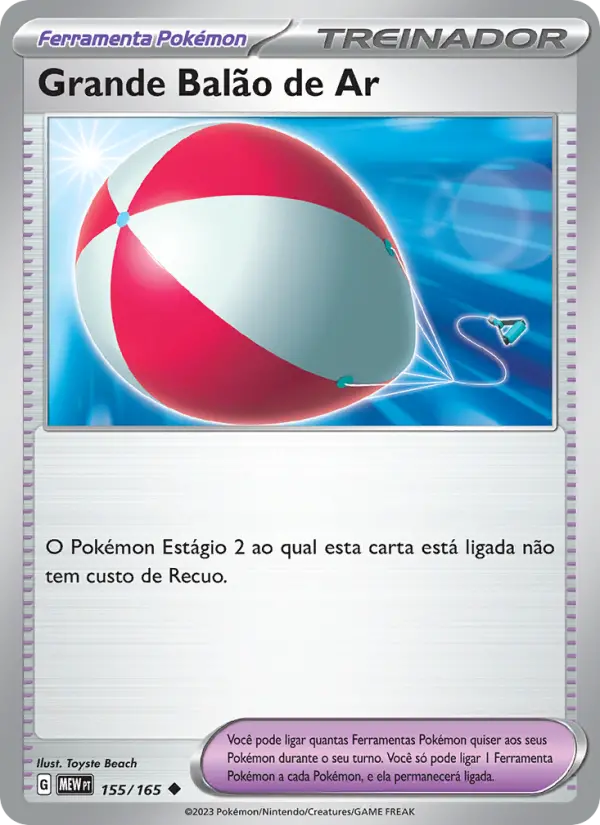 Carta Grande Balão de Ar, número 155/165 da coleção 151