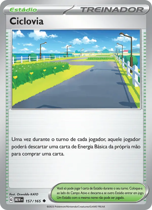 Carta Ciclovia, número 157/165 da coleção 151