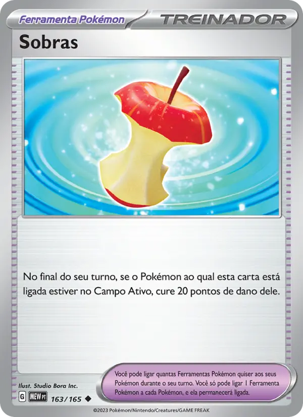 Carta Sobras, número 163/165 da coleção 151