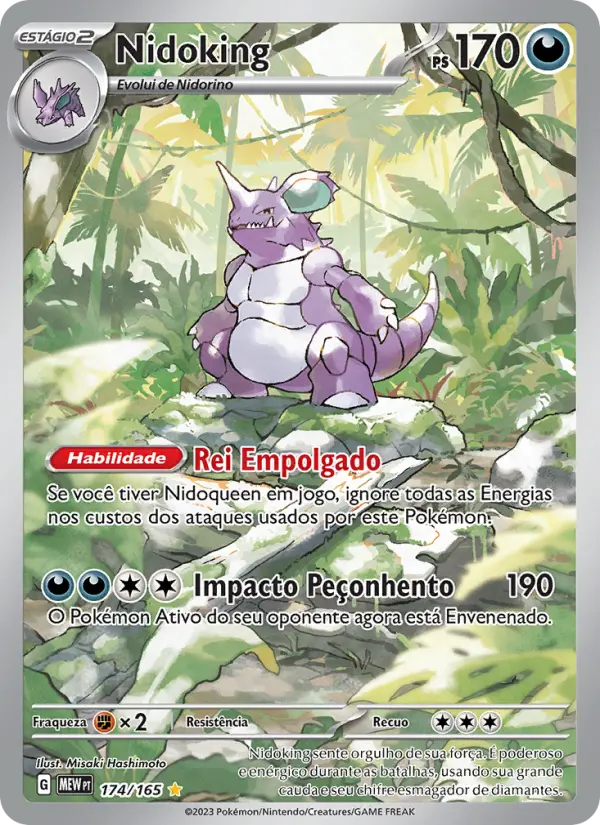 Carta Nidoking, número 174/165 da coleção 151