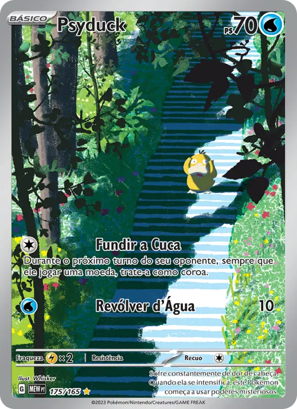 Carta Psyduck, número 175/165 da coleção 151