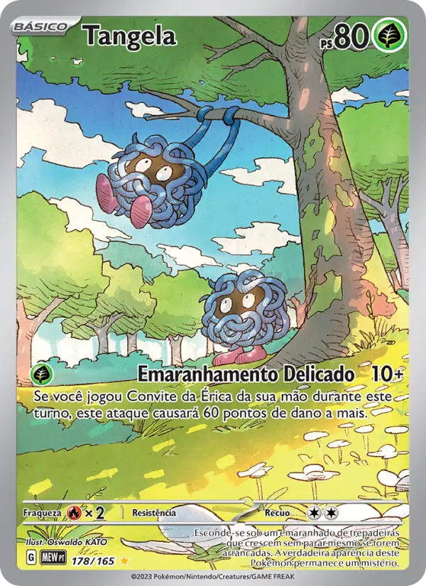 Carta Tangela, número 178/165 da coleção 151
