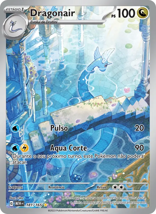 Carta Dragonair, número 181/165 da coleção 151