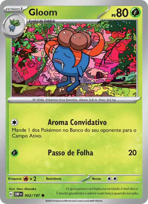 Carta Gloom, número 002/197 da coleção Obsidiana em Chamas