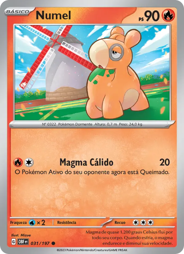 Carta Numel, número 031/197 da coleção Obsidiana em Chamas