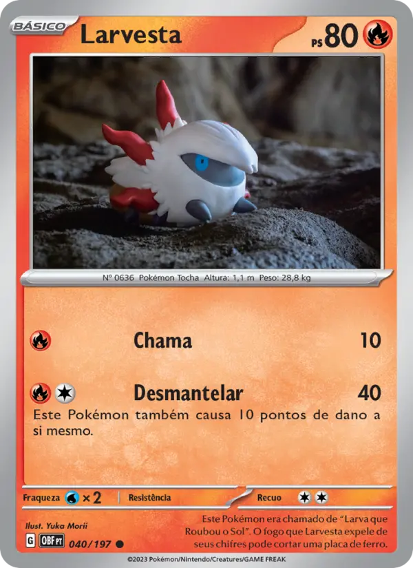 Carta Larvesta, número 040/197 da coleção Obsidiana em Chamas