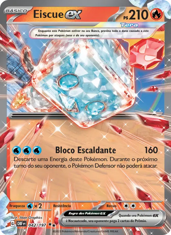 Carta Eiscue ex, número 042/197 da coleção Obsidiana em Chamas