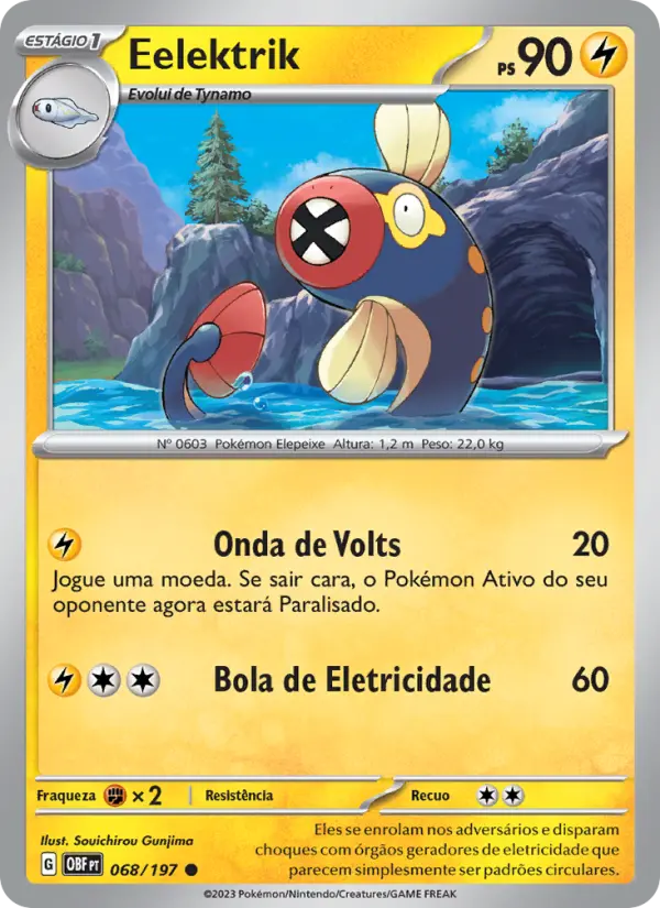 Carta Eelektrik, número 068/197 da coleção Obsidiana em Chamas