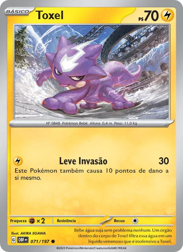 Carta Toxel, número 071/197 da coleção Obsidiana em Chamas