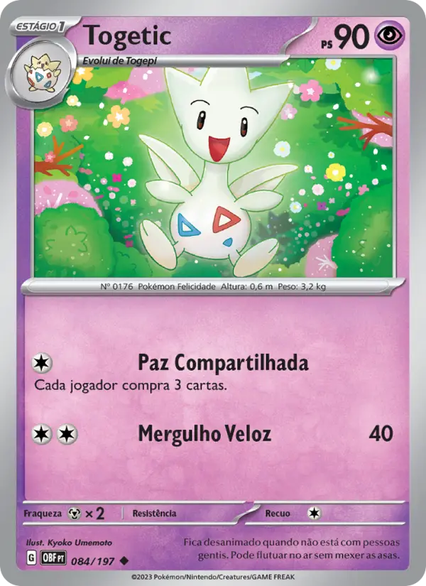 Carta Togetic, número 084/197 da coleção Obsidiana em Chamas