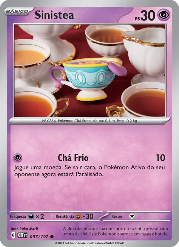 Carta Sinistea, número 097/197 da coleção Obsidiana em Chamas