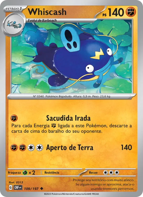 Carta Whiscash, número 109/197 da coleção Obsidiana em Chamas