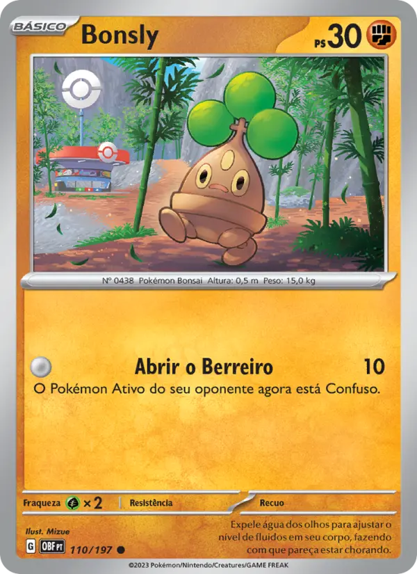 Carta Bonsly, número 110/197 da coleção Obsidiana em Chamas